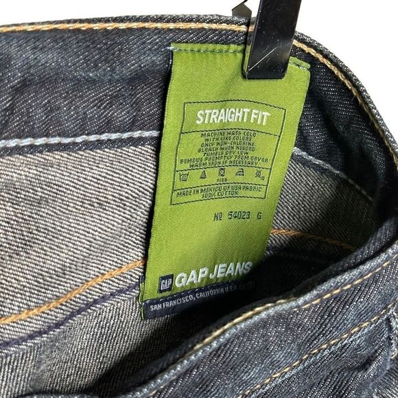 Y2K GAP 1969 Crosshatch Denim Pants Straight Fit Men’s size 29x30 - Picture 7 of 8